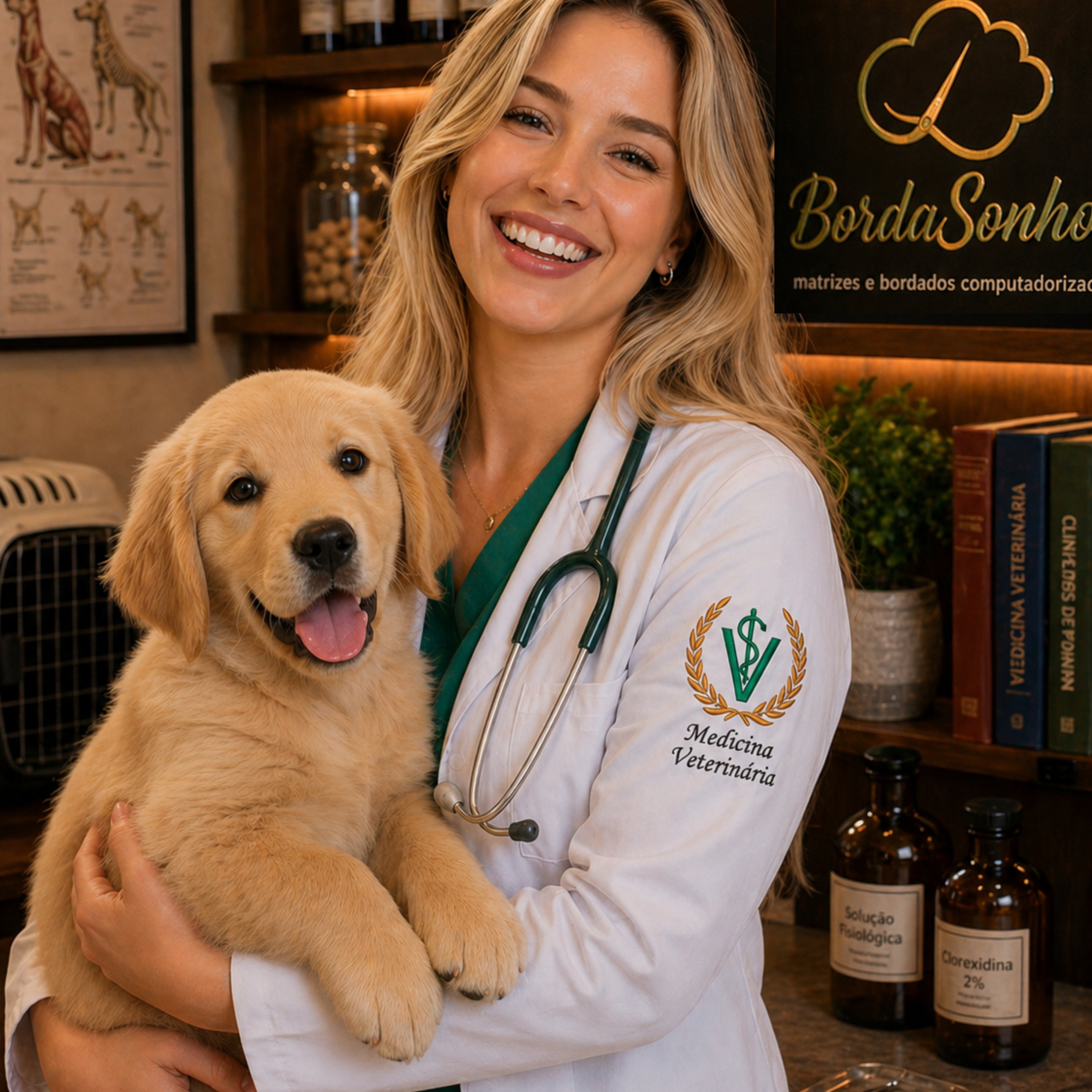Matriz Bordado Veterinária Premium 001